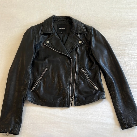 Madewell Washed Leather jacket size small - Picture 1 of 4